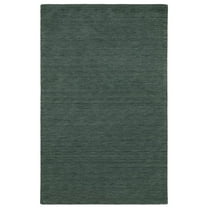 Oriental Weavers Aniston II Hand-made Wool Area Rug - 27121 - 8' x 10' - in Solid Teal Blue - Classic Casual Style, Hand-Made Wool Rugs, Dining, Living Room Rug