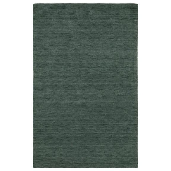 Oriental Weavers Aniston II Hand-made Wool Area Rug - 27121 - 8' x 10' - in Solid Teal Blue - Classic Casual Style, Hand-Made Wool Rugs, Dining, Living Room Rug