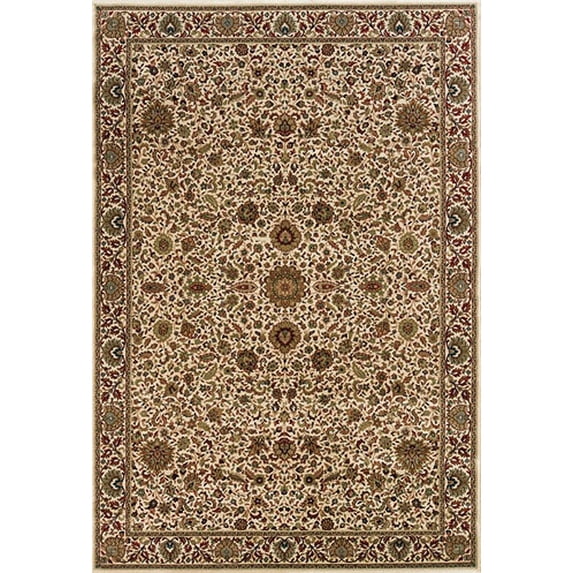 Oriental Weavers Ariana Area Rug - 172W3 - 8' Round - in Ivory/ Green - Vintage Inspired, Stain Resistant, Family and Pet Friendly , Dining Room Rug