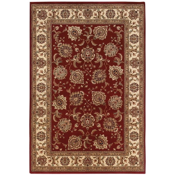 Oriental Weavers Ariana Area Rug - 117C3 - 4' x 6" - in Red/ Ivory - Vintage Inspired, Stain Resistant, Family and Pet Friendly , Entrway, Bedroom Rug