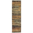 thumbnail image 1 of Oriental Weavers Atlas Area Rug - 8037C - 2'6" x 12' - in Gold/ Charcoal - Modern Abstract Style, Stain Resistant, Family and Pet Friendly , Entryway, Hallway Runner Rug, 1 of 2