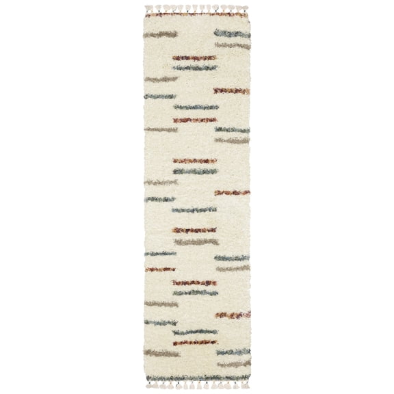 Sphinx Axis Area Rug AX04A Casual Ivory Geometric Casual 2' 3" X 7' 6" Runner