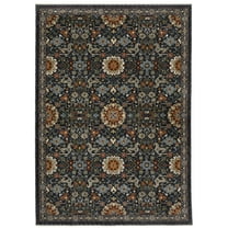 Oriental Weavers Aberdeen Area Rug - 006B1 - 5'3" x 7'6" - in Blue/ Multi - Vintage Inspired, Stain Resistant, Family and Pet Friendly , Bedroom, Office Rug