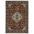 thumbnail image 1 of Oriental Weavers Aberdeen Area Rug - 4151R - 5'3" x 7'6" - in Red/ Blue - Vintage Inspired, Stain Resistant, Family and Pet Friendly , Bedroom, Office Rug, 1 of 4