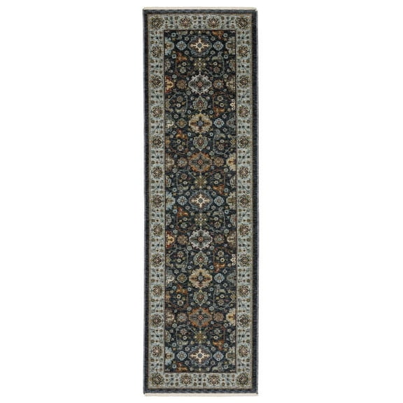 Oriental Weavers Aberdeen Area Rug - 561B1 - 2'3" x 7'6" - in Blue/ Multi - Vintage Inspired, Stain Resistant, Family and Pet Friendly , Entryway, Hallway Runner Rug