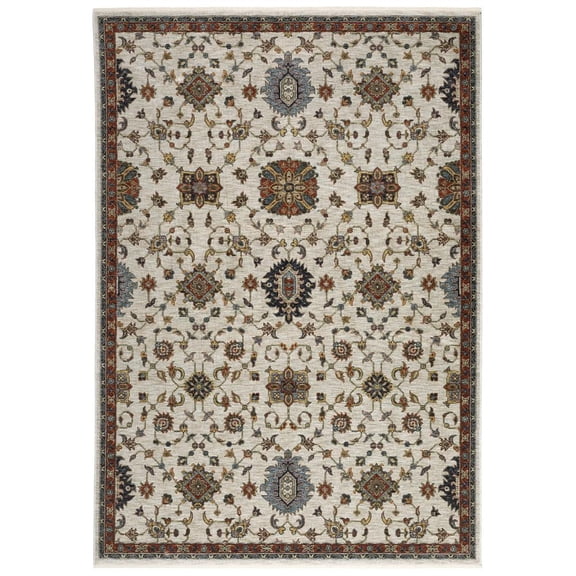 Oriental Weavers Aberdeen Area Rug - 751W1 - 2' x 3' - in Ivory/ Multi - Vintage Inspired, Stain Resistant, Family and Pet Friendly , Entryway, Bathroom Accent Rug