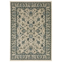 Oriental Weavers Aberdeen Area Rug - 070I1 - 7'10" x 10'10" - in Beige/ Blue - Vintage Inspired, Stain Resistant, Family and Pet Friendly , Dining, Living Room Rug