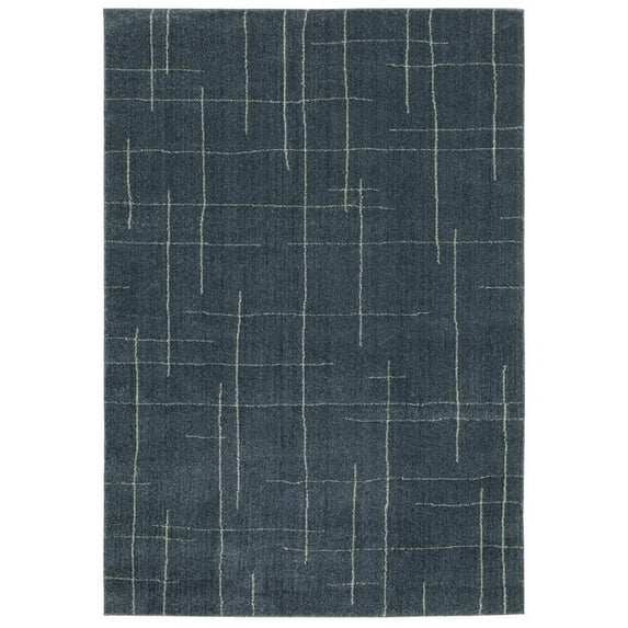 Oriental Weavers Alton Area Rug - 040B9 - 3'3" x 5' - in Blue/ Gray - Modern Style, Stain Resistant, Family and Pet Friendly , Entrway, Bedroom Rug