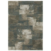 Oriental Weavers Alton Area Rug - 532B9 - 6'7" x 9'6" - in Teal/ Gray - Modern Style, Stain Resistant, Family and Pet Friendly , Dining, Living Room Rug