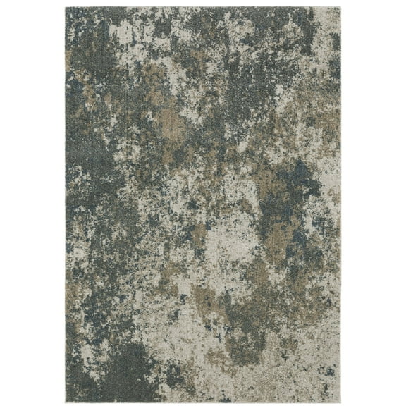 Oriental Weavers Alton Area Rug - 531L9 - 6'7" x 9'6" - in Teal/ Gray - Modern Style, Stain Resistant, Family and Pet Friendly , Dining, Living Room Rug