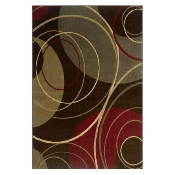 Oriental Weavers Amelia 662K6 Brown/Red Abstract Runner Indoor Area Rug