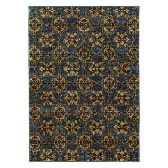 Oriental Weavers Andorra Area Rug 6883C Blue Geometric Linked 8' 6" x 11' 7" Rectangle