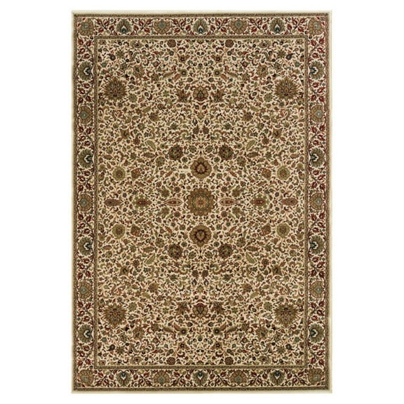 Oriental Weavers Ariana Area Rug - 172W3 - 8' Square - in Ivory/ Green - Vintage Inspired, Stain Resistant, Family and Pet Friendly , Dining Room Rug