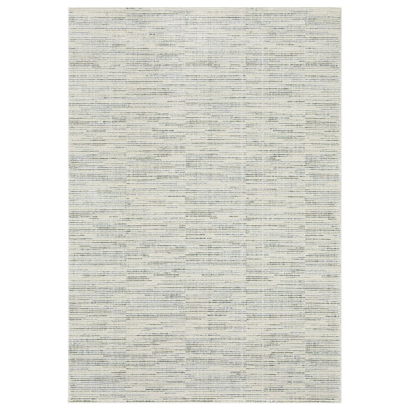 Oriental Weavers Atlas 3723U - Machine Woven Indoor Area Rug - 5'3" x 7'3" - in Ivory/ Blue - Modern Style Entryway, Bedroom, Bathroom Rug