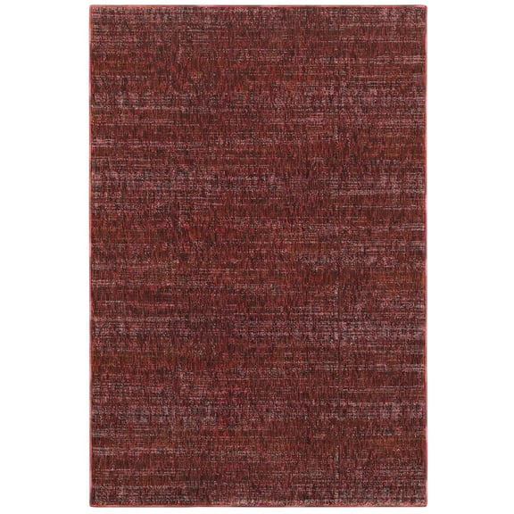 Oriental Weavers Atlas 8033K Red/ Rust 5'3" X 7'3" Indoor Area Rug