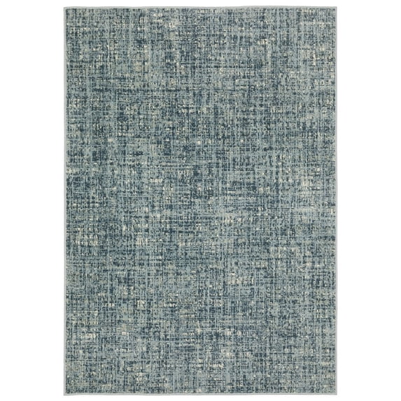 Oriental Weavers Branson Area Rug - BR13A - 9'10" x 12'10" - in Blue/ Gray - Modern Style, Stain Resistant, Family and Pet Friendly , Family, Dining, Living Room Rug