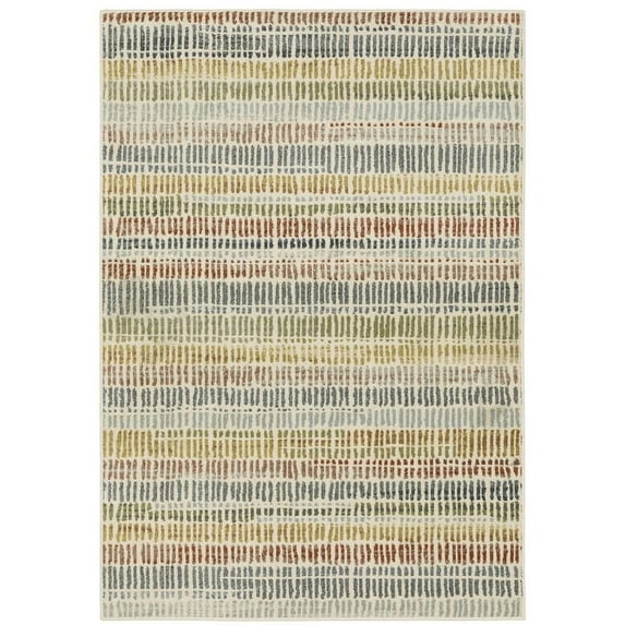 Oriental Weavers Branson Area Rug - BR06A - 7'10" x 10' - in Ivory/ Multi - Classic Casual Style, Stain Resistant, Family and Pet Friendly , Dining, Living Room Rug