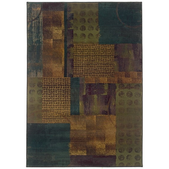 Oriental Weavers Blue Geometric Kharma Ii Rug 2.3x4.5