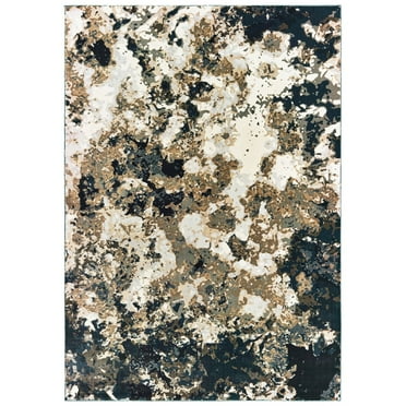 Oriental Weavers Bowen Indoor Rug Rectangle Area Rug Navy 5' 3" X 7' 6"