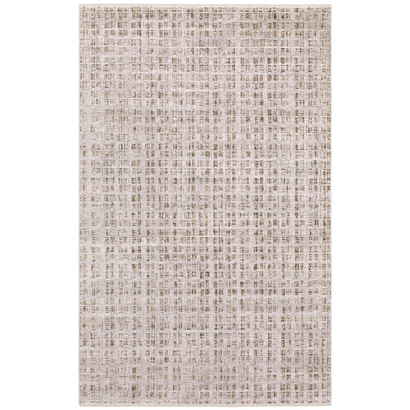 Oriental Weavers Branigan BRG07 - Machine Woven Indoor Area Rug - 3' x 5' - in Ivory / Brown - Modern Style Entryway, Bedroom, Bathroom Rug