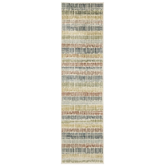 Oriental Weavers Branson Area Rug - BR06A - 1'10" x 7'3" - in Ivory/ Multi - Classic Casual Style, Stain Resistant, Family and Pet Friendly , Entryway, Hallway Runner Rug