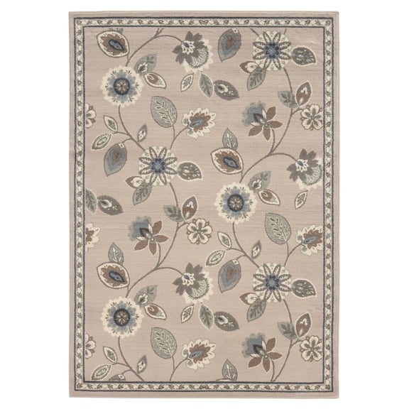 Oriental Weavers Brentwood 5'3" x 7'3" Machine Woven Rug in Stone