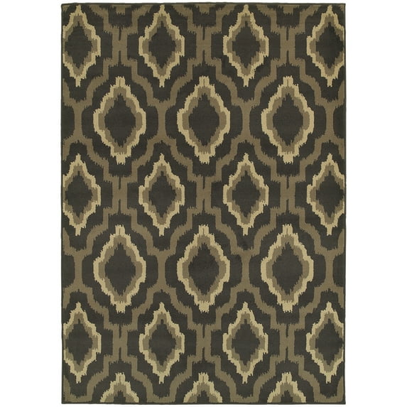 Oriental Weavers Brentwood 5501D Charcoal/Grey Geometric Rectangle Indoor Area Rug