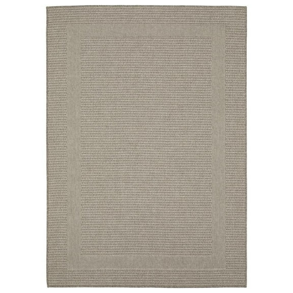 Oriental Weavers Caicos Indoor/Outdoor Rug - CA05A - 1'10" x 7'6" - in Gray/ Light Gray - Classic Casual Style, Water, Stain and Fade Resistant, Hose Clean, Patio, Outdoor Living Area Rug