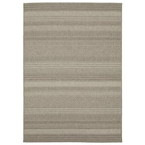 Oriental Weavers Caicos Indoor/Outdoor Rug - CA06A - 6'7" x 9'2" - in Gray/ Light Gray - Classic Casual Style, Water, Stain and Fade Resistant, Hose Clean, Patio, Outdoor Living Area Rug