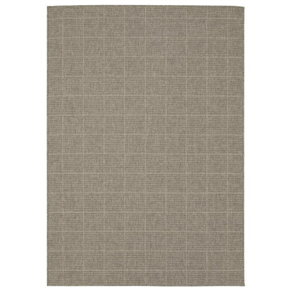 Oriental Weavers Caicos Indoor/Outdoor Rug - CA04B - 7'10" x 10' - in Grey/ Light Grey - Classic Casual Style, Water, Stain and Fade Resistant, Hose Clean, Patio, Outdoor Living Area Rug