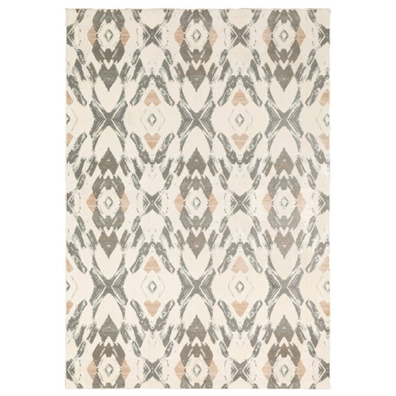 Oriental Weavers Capistrano 534A1 Ivory/ Pink 9'10" X 12'10" Indoor Area Rug