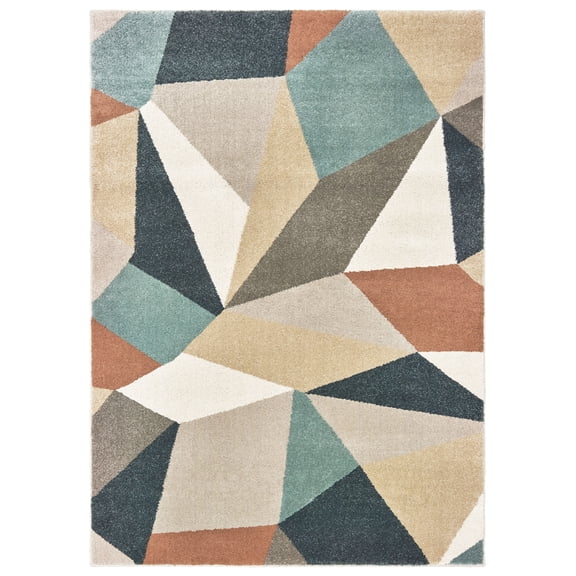 Sphinx Carson Area Rug 9659B Blue Shattered Shapes 2' x 3' Rectangle