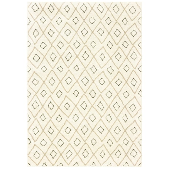 Oriental Weavers Carson Area Rug - 3943G - 7'10" x 10' - in Ivory/ Sand - Vintage Bohemian Style, Stain Resistant, Family and Pet Friendly , Dining, Living Room Rug