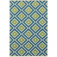 thumbnail image 1 of Oriental Weavers Cayman Indoor/Outdoor Rug - 2063Z - 9'10" x 12'10" - in Blue/ Green - Moroccan Lattice, Multi-Level Pile, Water, Stain and Fade Resistant, Hose Clean, Patio, Outdoor Living Rug, 1 of 3