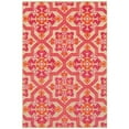 thumbnail image 1 of Oriental Weavers Cayman Indoor/Outdoor Rug - 2541V - 9'10" x 12'10" - in Sand/ Pink - Bohemian Medallions, Multi-Level Pile, Water, Stain and Fade Resistant, Hose Clean, Patio, Outdoor Living Rug, 1 of 3