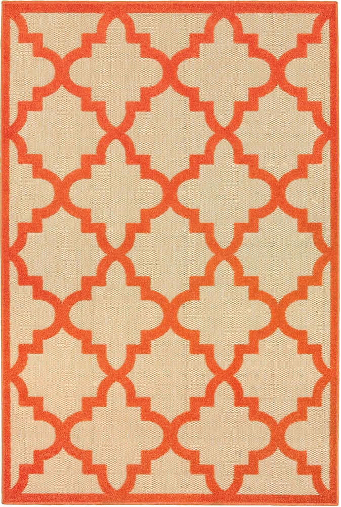 Sphinx Cayman Area Rug 660O9 Sand Outdoor Curved 9' 10" x 12' 10" Rectangle
