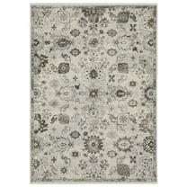 Oriental Weavers Chamberlain Area Rug - CH06B - 3'3" x 5' - in Ivory/ Grey - Vintage Inspired, Stain Resistant, Family and Pet Friendly , Entrway, Bedroom Rug