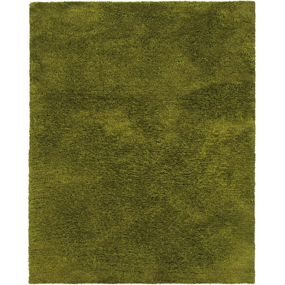 Oriental Weavers Cosmo Hand-made Shag Area Rug - 81101 - 3'3" x 5'3" - in Green - Plush Soft Shag, Modern Style, Hand-Made, Stain Resistant, Entrway, Bedroom Rug