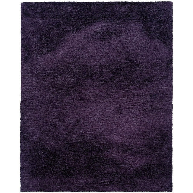 Oriental Weavers Cosmo Hand-made Shag Area Rug - 81108 - 6'6" x 9'6" - in Solid Purple - Plush Soft Shag, Modern Style, Hand-Made, Stain Resistant, Dining, Living Room Rug