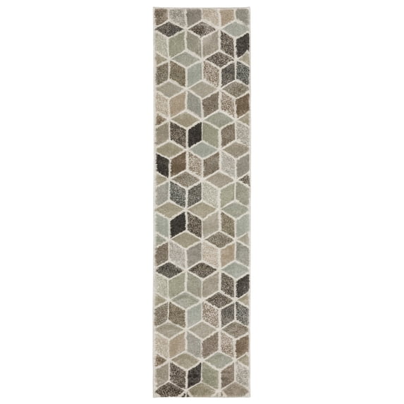 Oriental Weavers Cambria Area Rug - 083J2 - 1'10" x 7'6" - in Beige/ Multi - Modern Style, Stain Resistant, Family and Pet Friendly , Entryway, Hallway Runner Rug