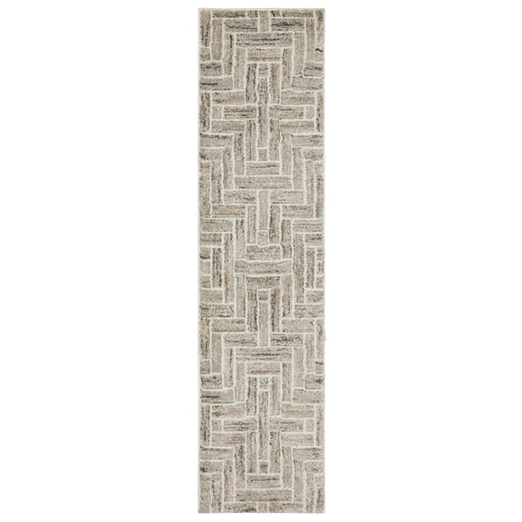 Sphinx Cambria Area Rug 093L2 Casual Ivory Geometric 1'10" X 7' 6" Rectangle