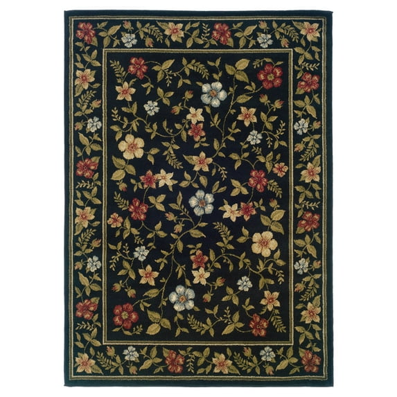 Oriental Weavers Camden 1'10" x 2'10" Machine Woven Rug in Black