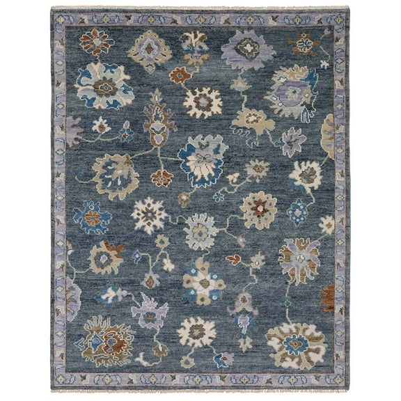 Oriental Weavers Majorca Hand-made Wool Area Rug - MAJ07 - 6' x 9' - in Blue/ Multi - Vintage Inspired, Hand-Made Wool Rugs, Dining, Living Room Rug