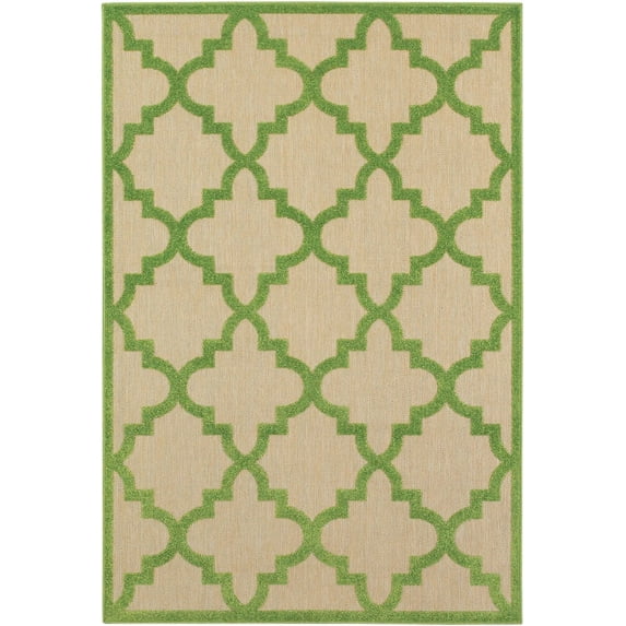 Oriental Weavers Cayman 660F9 Sand/ Green Runner Indoor/Outdoor Rug
