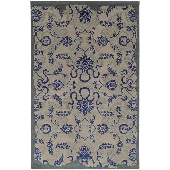 Oriental Weavers Color Influence 45105 Grey/ Blue 5' X 8' Indoor Area Rug