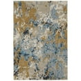 thumbnail image 1 of Oriental Weavers Evolution Area Rug - 0980A - 8'6" x 11'7" - in Blue/ Gold - Modern Industrial Style, Stain Resistant, Family and Pet Friendly , Dining, Living Room Rug, 1 of 8