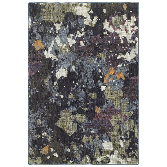 Sphinx Evolution Area Rug 8029A Contemporary Navy Splotched Splattered 10' x 13' 2" Rectangle