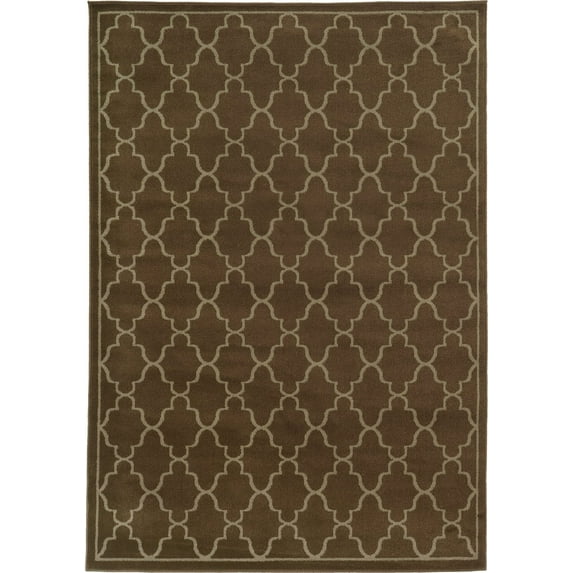 Oriental Weavers Ella 5186S Brown/Beige Geometric Rectangle Indoor Area Rug