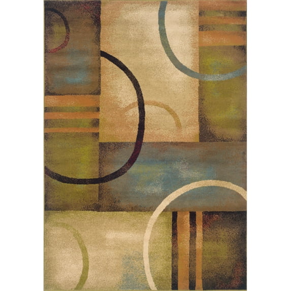 Oriental Weavers Emerson 3'10" x 5'5" Machine Woven Rug in Brown