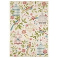 thumbnail image 1 of Oriental Weavers Fiji Washable Indoor/Outdoor Rug - FIJ05 - 7'6" x 10' - in Beige/ Multi - Floral, Birds and Cages Pattern, Non-Slip, Stain Resitant, Ultra Low Pile, Patio, Outdoor Living Area Rug, 1 of 5